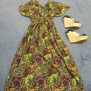 NWOT 100% silk flowy dress